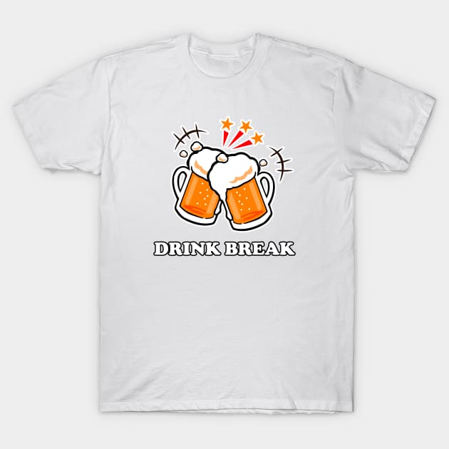 Drink Break (front) T-Shirt by PrettyGoodCooking